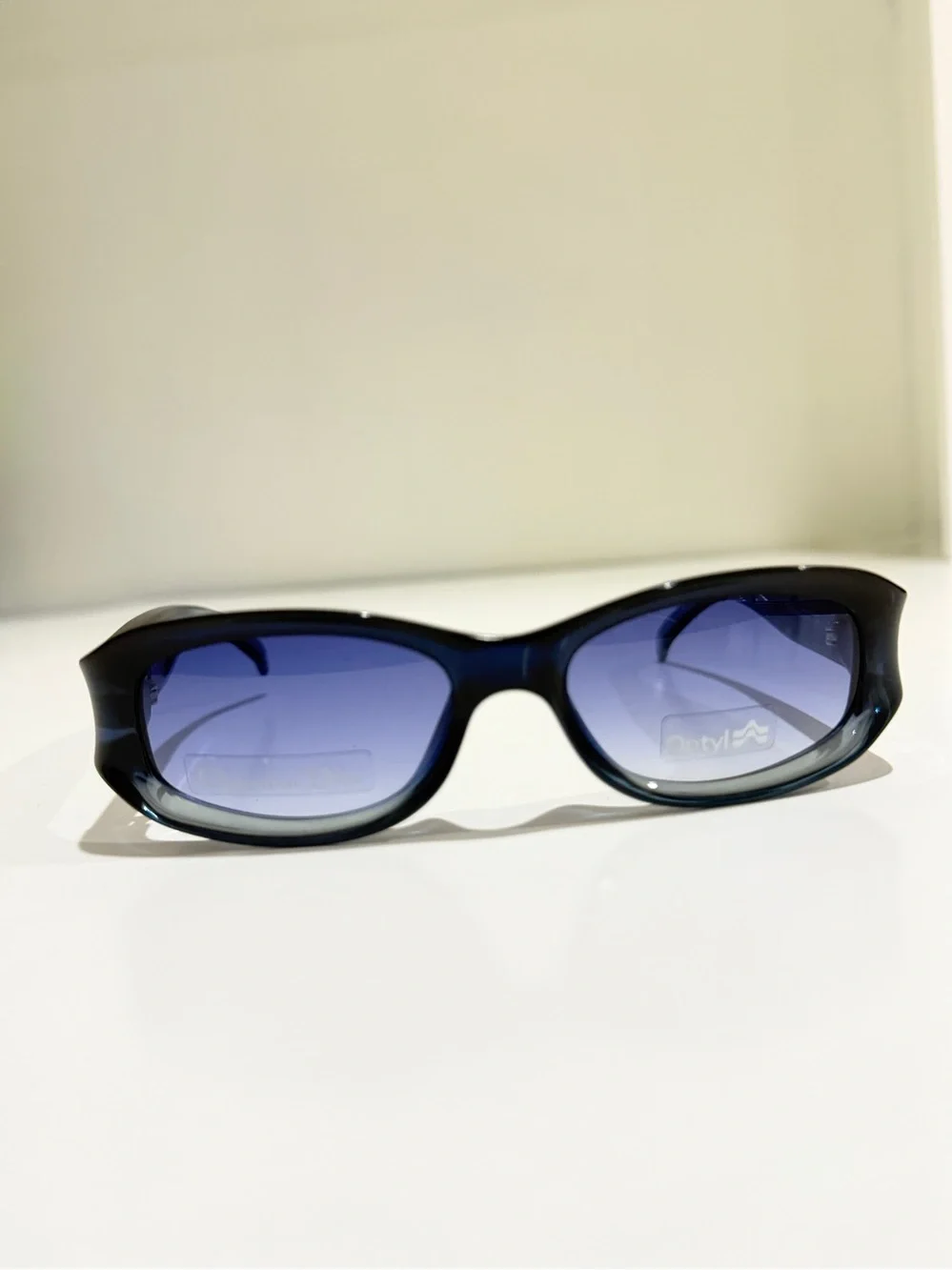 Vtg Christian Dior Chrystel 54Z Blue Gradient Sunglasses Y2K Deadstock Full Set